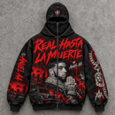 HollowStar® — Anuel AA “Real Hasta La Muerte” Full-Zip Balaclava Hoodie